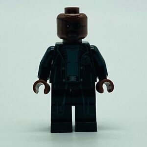 Lego Minifigure Nick Fury - Gray Sweater and Black Trench Coat sh585b Iron Man