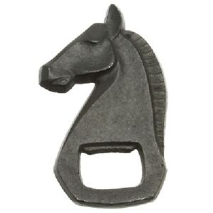 Kotobuki Japanese Cast Iron Bottle Opener Black Horse Stallion Made in Japan