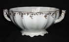 Antique La Francaise Bowl ~ Footed w/Handles ~ Gold Gilded Floral Trim