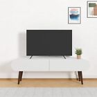 TV Stand Console Unit Up to 55 Inches Media Television Table w Storage Cabinets