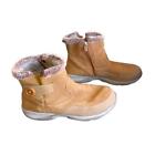 Easy Spirit Women 9.5 W Brown Ankle Adjustable Strap Zip Winter Boots