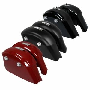Saddlebags w/ Electronic Latch Lid For Indian Chieftain 2014-18 Roadmaster 15-23 (For: Indian Roadmaster)