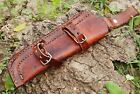 HANDMADE Hand Crafted BELT SHEATH Holster Genuine Leather For FIXED BLADE KNIFE