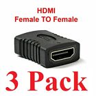 3X HDMI Female to Female Coupler Connector Extender Adapter Cable HDTV 1080P 4K