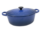Le Creuset Oval blue Dutch Oven 3.5 QT Made In France Dune #25 13