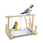 Natural Wood Bird Playground Parrot Perch Playstand Play Gym Stand Playpen