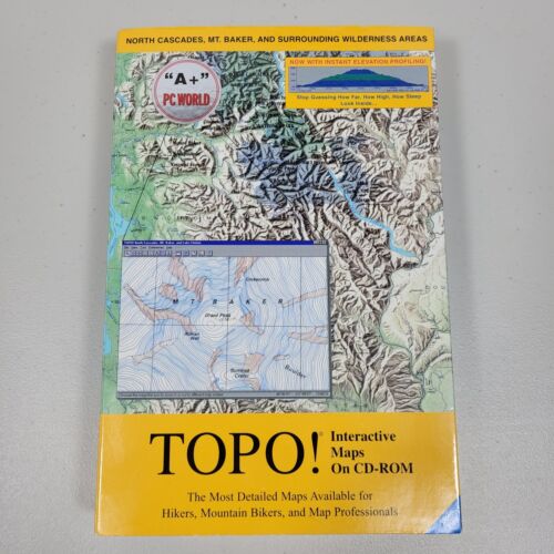 TOPO Interactive Maps CD-ROM North Cascades Mt. Baker Surrounding Areas Sealed