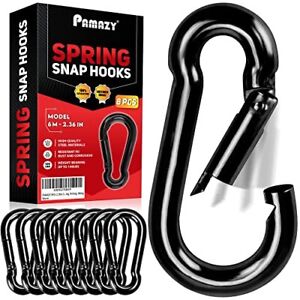 8Pcs 2.36In Spring Snap Hooks, Carabiner Clip, Heavy Duty Rope Connector, Qui...