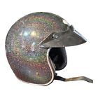 Vintage Bell Helmet Custom 500 Metal Flake Open Face Magnum Style Helmet