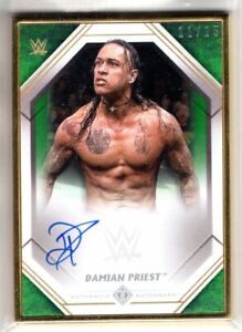 2021 Topps WWE Transcendent Auto DAMIAN PRIEST Gold Framed AUTOGRAPH 11/15 Green