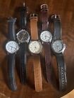 Lot Of 5 Timex Dress Casual Mens Watches