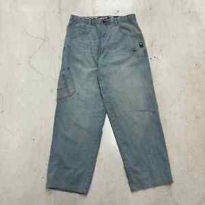 Vintage Y2K Pelle Pelle Carpenter Baggy Hip Hop Light Blue Denim Jeans 36x34