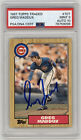 1987 CUBS Greg Maddux signed ROOKIE card Topps Traded #70T PSA 9 AUTO 10 RC