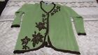 Storybook Knits Size 1X Flower Sweater Green Good Condition Free Shipping