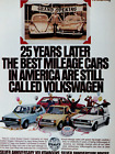 1981 Volkswagen Rabbit Diesel Dasher Vintage 25th Anniversary Original Print Ad