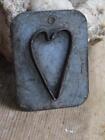 New ListingSmall Primitive Antique HEART Shaped Tin Cookie or Butter Press Mold WhatsIT?