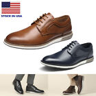 Men's Plain Toe Oxford Casual Shoes Business Derby Dress Sneakers US Wide Size