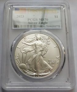 2023 American Silver Eagle 1 oz Fine Silver $1 coin - PCGS MS70 FirstStrike