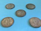 Lot Of 5 1880’s Morgan Silver Dollar-Circulated-90% Silver-Uncertified-1882(s)