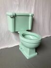 Vtg Mid Century Aqua Blue Jade Green Porcelain Toilet Old Bath WE SHIP 435-23E