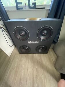 Custom subwoofer box with 4 12 inch subwoofers