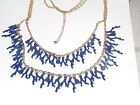 Vintage Blue Coral Branch Necklace Jewelry (A122)