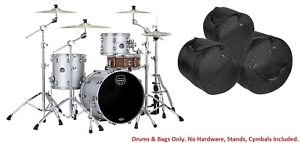Mapex Saturn Evolution Hybrid Iridium Silver Lacquer Drums 20x16,12x8,14x14 NEW