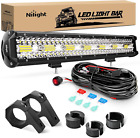 Nilight 20Inch 420W LED Light Bar Triple Row Flood Spot Combo 42000LM Driving Bo