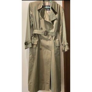 Vintage Burberry Women's Nova Check Trench Coat khaki women F/S used JAPAN!!