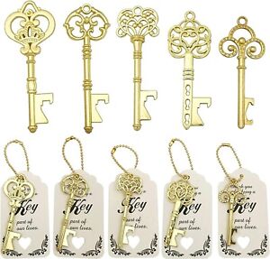 50 PCS Key Bottle Openers Bridal Shower Favors Rustic Wedding Favors Gifts Decor