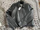 COACH Full Zip Leather Moto Race Jacket Women's Size Large Black NWT $898