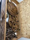 Rare Vintage Oak Wood Wooden Antique Motorized Gear Clock By Clockwork Inc