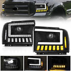 LED DRL Sequential Headlights For 2005-07 Ford F250 F350 F450 F550 SuperDuty L+R (For: 2006 F-350 Super Duty)