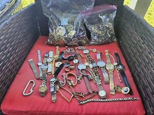 Vintage Junk Watches Lot 4 Parts,Repair,repurpose Or Crafts All Used Condition