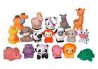 Rubber Animal Bath Toys Toddler Mixed Lot of 18 Zoo Farm Animals