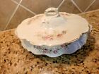 VINTAGE MID CENTURY La Francaise Porcelain Covered Serving Dish with Roses