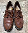 J Crew Mens Solid Brown Leather Oxford Dress Shoes with shoe laces size 11