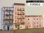 S Scale Apartment #1 Combo Building Flat / Front 3D Background W/LED