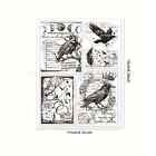 raven bird halloween vintage clear stamps texture card clay FAST Free Ship