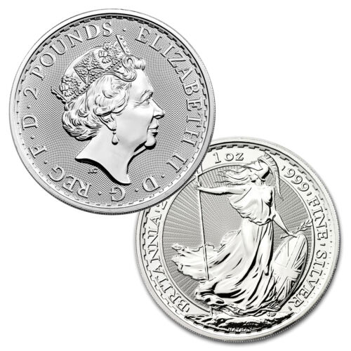 2020 Great Britain £2 Silver Britannia 1oz .999 BU Brilliant Uncirculated