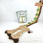 Growth Chart Fabric Giraffe Wall Hanging Moveable Leaves for Photos Kids Baby