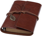 BEYONG Leather Journal Diary,Notebook Men Women Gift for Him Her Red Brown, 5