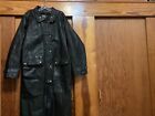 Antonio Giovanni Black Leather Duster Trench Coat Size L (See Notes)