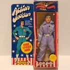 1970's Mego Action Jackson Figure Boxed Unused w/ Dog Tags and Tattoos Mod Hair