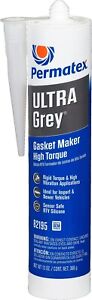 Permatex 82195 Ultra Grey Rigid High-Torque RTV Silicone Gasket Maker, 13 .