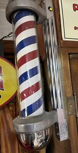 Vintage William Marvy Barber Pole Electric Light Model 405 Will Ship!