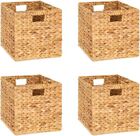 Wicker storage basket, wicker storage baskets for shelves 10.5x10.5 in
