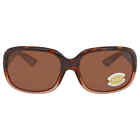Costa Del Mar GANNET Copper Polarized Rectangular Ladies Sunglasses GNT 120 OCP