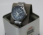 NEW AUTHENTIC AUTOMATIC FOSSIL FENMORE MIDSIZE SILVER BLACK BQ2648 MEN'S WATCH