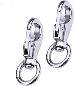 Cyfie Stainless Steel Swivel Snap Hook, 2 Pack 4 Inch High Carbon for Hammock Ha